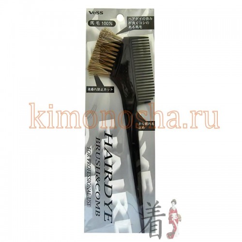 VESS Hairdye Brush and Comb Гребень cо щеткой для профессионального окрашивания волос - большой Гребень со щеткой для окрашивания волос с специально разработанной формой (рифления) зубчиков гребня для равномерного и экономного нанесения краски на всю длину волос от корней до кончиков.