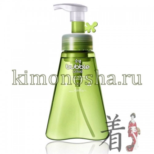 KeraSys Aekyung Soonsaem Bubble Olive - Пена-концентрат Сунсэм для мытья посуды Оливки Эффективно справляется даже с застывшим жиром, легко смывается. Экономичное, не содержит красителей и консервантов. Безопасно для человека и окружающей среды. Является средством для мытья посуды высшей категории