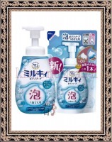COW BRAND Milky Foam Gentle Soap - Увлажняющее жидкое мыло-пенка для рук и тела с ароматом цветочного мыла