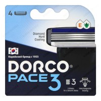 Dorco Pace 3 - Сменные кассеты c 3-я лезвиями, 4 шт/упак