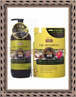 Kumano Cosmetics Deve Oil Shampoo - Шампунь без силикона с 3 видами масел: лошадиное, кокосовое и камелии