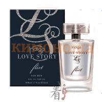 GITER Parfum Love Store Flirt for Men Indigo Parfums - Мужская парфюмерная вода, аромат для тех кто хочет легко знакомитьсяи с самого начала производить неизгладимое впечатление, 50 мл