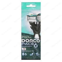 Dorco Pace 6 Disposable - Одноразовые бритвенные станки мужские 6-ти лезвийные с плавающей головкой
