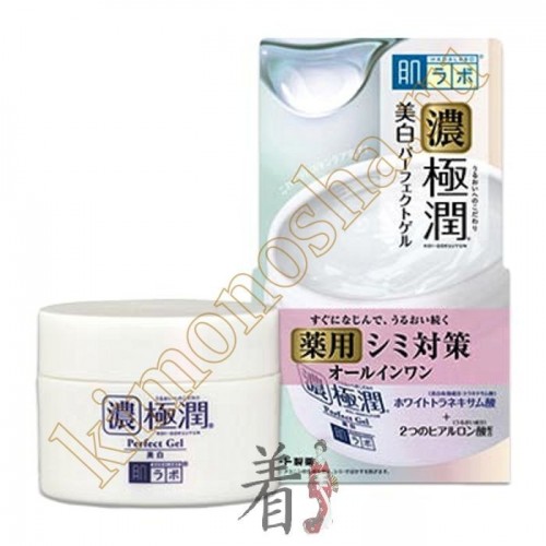 ROHTO HADA LABO Gokujyun Whitening Perfect Gel Гиалуроновый гель для лица выравнивающий тон кожи Универсальные средства хороши тем, что они могут заменить несколько продуктов и решить множество проблем. Гиалуроновый гель Gokujyun Whitening Perfect Gel от производителя японской косметики Hada Labo сочетает в себе свойства крема, лосьона, эссенции, сыворотки и маски.