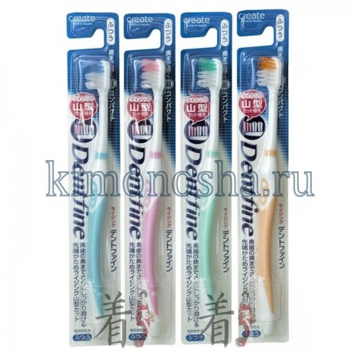 CREATE DENTFINE TAPERED Зубная щетка с компактной чистящей головкой и щетинками разного уровня, средней жесткости, цвет в ассортименте Зубная щетка с компактной чистящей головкой, тонкими кончиками и щетинками разного уровня позволяет тщательно очистить самые труднодоступные места. Легко проникает в узкие щели между зубами и деснами, тщательно очищает налет.