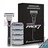 Dorco Pace 7 GF-SVA 1000 Премиальный бритвенный набор: Станок бритвенный с 7 лезвиями + 4 сменные касеты - 312681