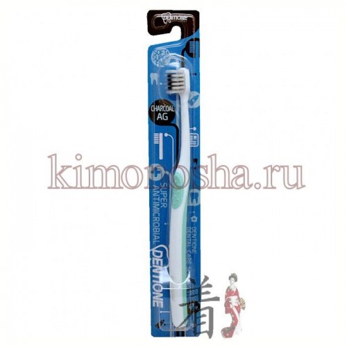 EQ MAXON Dentione  Charcoal Ag Toothbrush - Зубная щетка с компактной головкой, сверхтонкими щетинками, ионами серебра, средней жесткости Стоматологический уход дома! Удаление остатков пищи как при использовании зубной нити за счет сверхтонких щетинок и компактной головки! Идеальная гигиена для искривленных зубов и труднодоступных мест, совершенный уход деснами, очищение межзубного и зубно-десенного пространства. Гигиеничная щетина из не впитывающего воду и пасту материала.