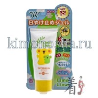 Meishoku Limo Limo Outdoor UV SPF 32 PA +++ - Солнцезащитный гель для всей семьи SPF 32 PA +++ (с эффектом отпугивания насекомых), 50 гр