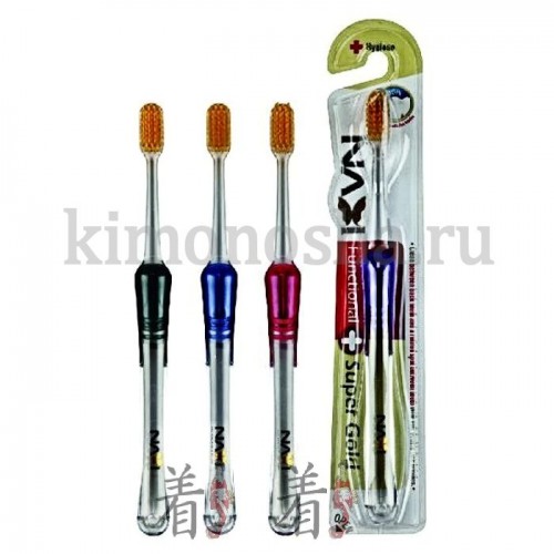 EQ Maxon Navi Super Gold Toothbrush Зубная щетка со сверхтонкими щетинками двойной высоты и прозрачной прорезиненной ручкой, с ионами золота, средней жесткости Щетина зубной щетки изготовлена из полибутилентерефталата, не впитывающего воду воду и пасту, обработана ионами золота которые обладают антибактериальным эффектом и отлично справляются с бактериальным налетом в полости рта.