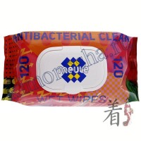 MEULE Antibacterial Clean Wet Wippes - Влажные салфетки очищающие антибактериальные в пачке с защитным клапаном