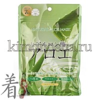 JAPAN GALS Natural Aloe Mask - Курс натуральных масок для лица с экстрактом алоэ, 7 шт/упак