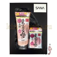 SANA SOY MILK - Подарочный набор «ОЧИЩЕНИЕ И УХОД С ИЗОФЛАВОНАМИ СОИ и Q10» (Пенка для умывания и снятия макияжа увлажняющая, 150 гр + Увлажняющий крем, 50 гр)