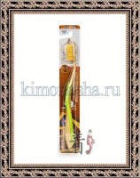 EQ MAXON Mashi Maro Nano Gold Toothbrush - Зубная щетка со сверхтонкими щетинками двойной высоты и инновационной ручкой с ионами золота, средней жесткости
