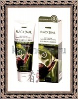JIGOTT Natural Black Snal Foam Cleansing - Пенка для умывания очищающая с экстрактом слизи черной улитки, 180 мл