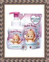 COW BRAND Kewpie Baby Soap - Детская пенка "Без слёз" для волос и тела 2 в 1 с первых дней жизни с ароматом мыла