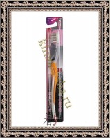 EQ MAXON Nano Silver Massage Toothbrush - Зубная щетка c наночастицами серебра, сверхтонкой двойной щетиной, средней жесткости с массажным эффектом, стандартная чистящая головка