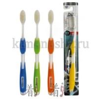 EQ MAXON Nano Silver Toothbrush - Зубная щетка c наночастицами серебра, сверхтонкой двойной щетиной, средней жесткости, стандартная чистящая головка, прямая ручка