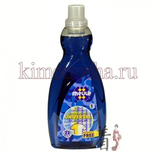 MEULE WASHING GEL UNIVERSAL - Концентрированный универсальный гель для стирки Концентрированный универсальный гель для стирки. Подходит для машинной и ручной стирки в жесткой и мягкой воде. Обладает высокой моющей способностью, эффективно удаляет пятна и загрязнения, сохраняя структуру ткани. Препятствует образованию ворсистости (катышков) на одежде.