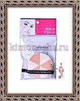 K-Beauty NR- 5 - Спонж  косметический в кейсе, двухцветный, 6 сегментов