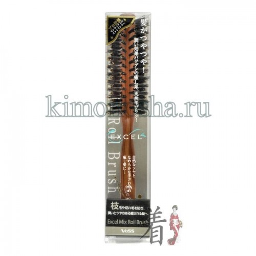 VESS Excel Mix Roll Brush Щетка круглая для укладки волос с натуральной щетиной и нейлоном Щетка рекомендуется для сухих, ослабленных, потерявших жизненную силу и естественный блеск волос.
Щетинки из натуральной свиной щетины обеспечивают мягкое, не травмирующее кожу головы и волосы прикосновение, не сушат волосы, придают естественный блеск, исключают поверхностное расчёсывание (за счёт густого, не редкого расположения), подходят для лёгкого массажа кожи головы во время расчёсывания.
