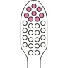 EBISU Medifit - Зубная щетка 4-х рядная с компактной головкой с косым срезом щетинок Жесткая - 815403-2