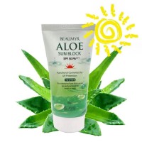 JUNO BEAUMYR UV Sun Block Aloe SPF 50 PA+ - Солнцезащитный крем для лица с экстрактом Алое, 70 гр