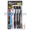 DENTAL CARE Nano Charcoal Set - Набор: Зубная щетка c древесным углем и сверхтонкой двойной щетиной (мягкой и супермягкой), 3шт + скребок для языка - 140909-1