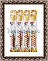Dental Care Nano Gold Toothbrush - Зубная щетка c наночастицами золота и сверхтонкой двойной щетиной (мягкой и супермягкой) и прозрачной прямой ручкой, цвет в ассортименте
