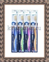 Dental Care Nano Gold Toothbrush - Зубная щетка c наночастицами золота и сверхтонкой двойной щетиной (средней жесткости и мягкой) и изогнутой ручкой, цвет в ассортименте