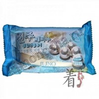 JUNO Sangtumeori Pearl Peeling Soap - Мыло с отшелушивающим эффектом с жемчугом, 150 гр