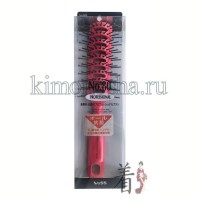 VESS SKELTON BRUSH - Профессиональная расческа для укладки волос (с антибактериальным эффектом), цвет ручки красный