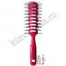 VESS SKELTON BRUSH Профессиональная расческа для укладки волос (с антибактериальным эффектом), цвет ручки красный - 100338-1