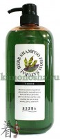 JUNLOVE NATURAL HERB SHAMPOO - Шампунь на основе натуральных растительных компонентов (с экстрактом бурых водорослей, для сильно поврежденных волос), 1000 мл
