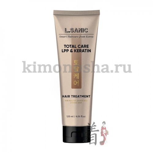 L&#039;Sanic Total Care Lpp &amp; Keratin Hair Treatment Маска для ухода за волосами с липопротеиновым комплексом и кератином Маска для комплексного ухода с липопротеиновым комплексом и кератином (200ppm) глубоко питает волосы, уплотняет и укрепляет их. Поможет устранить ломкость и проблему секущихся кончиков. Образует защитное невесомое покрытие на волосах, делая их гладкими и нейтрализуя воздействие факторов внешнего стресса.