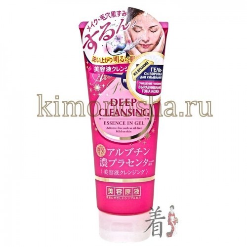 COSMETEX ROLAND Deep Cleansing Essence in Gel - Гель-сыворотка для умывания: очищение, питание и выравнивание тона кожи Гель-сыворотка Roland прекрасно удаляет косметику, глубоко очищает кожу и избавляет ее от черных точек. Активно питает кожу и выравнивает ее тон. Подходит для снятия макияжа с глаз, не повреждает нарощенные ресницы. В состав входят арбутин, плацента, 3 вида гиалуроновой кислоты и 2 вида коллагена. Арбутин успокаивает кожу и уменьшает синтез меланина – цвет лица становится более ровным. Плацента питает кожу и уменьшает шелушение. Коллаген повышает упругость кожи, а гиалуроновая кислота эффективно увлажняет