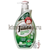 Jundo Green tea with Mint Concentrated Dishwashing Liquid - Концентрированный гель для мытья посуды и детских принадлежностей с гиалуроновой кислотой и ароматом зеленого чая и мяты, 1 л