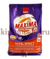 SANO MAXIMA JAVEL EFFECT - Стиральный порошок с компонентами предотвращающами возникновение накипи и известкового налета