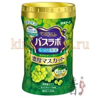 HAKUGEN Earth Hers Bath Labo - Увлажняющая соль для ванны с восстанавливающим эффектом с гиалуроновой кислотой, аромат винограда, банка, 640 гр