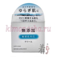 MEISHOKU REPAIR&BALANCE Mild Cream - Крем для чувствительной кожи лица без добавок ”ВОССТАНОВЛЕНИЕ И БАЛАНС”, 45 гр