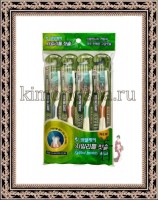 Dental Care Xylitol Toothbrush Set - Набор: Зубная щетка cо сверхтонкой двойной щетиной (средней жесткости и мягкой) "Ксилит", 4 шт/упак