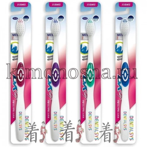 KeraSys Aekyung Dentalsys BX Soft - Зубная щетка Классик для чувствительных зубов, мягкой жесткости Тонкие, конусообразные щетинки удаляют налет и остатки пищи в межзубных промежутках и вдоль линии десны.
Щетины основного уровня эффективно удаляют налет с поверхности зубов.
Высокие щетинки на кончике щетки обеспечивают лучший доступ к дальним зубам.
Мягкая силиконовая поверхность с внешней стороны головки зубной щетки для дополнительной гигиены языка и щек.