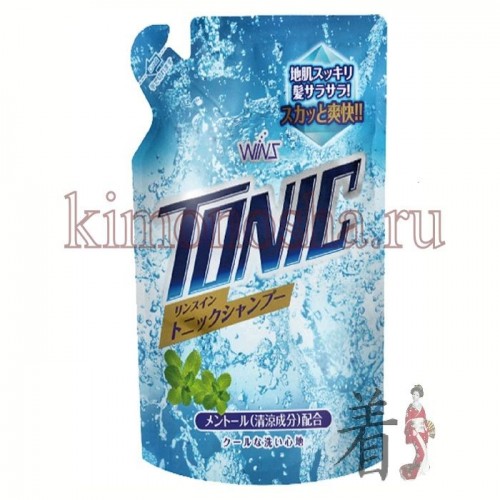 Nihon Sekken Wins Tonic Shampoo Pack Тонизирующий шампунь с ополаскивателем Тонизирующий шампунь с ополаскивателем. Тонизирующий шампунь с ментолом против перхоти содержит натуральный ментол. Включает в состав очищающий компонент для кожи головы. Тщательно очищает кожу от загрязнений. Легко смывается. Устраняет перхоть и зуд. Содержит растительные катионизированные полимеры. Делает волосы шелковистыми. Обладает нежным ароматом свежей мяты.