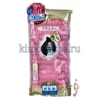 KIKULON AWASTAR NYLON BODY WASH CLOTH HARD - Мочалка для тела жесткая (розовая), 28х100 см
